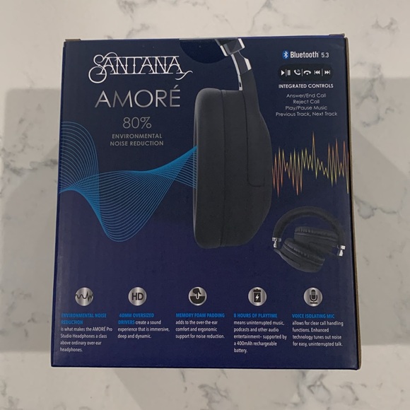Santana Amore Noise Reducing Pro Studio Wireless Headphones 🎧 - Picture 2 of 6